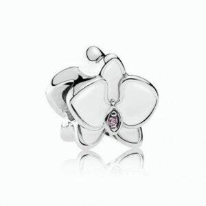 Pandora White Orchid Charm